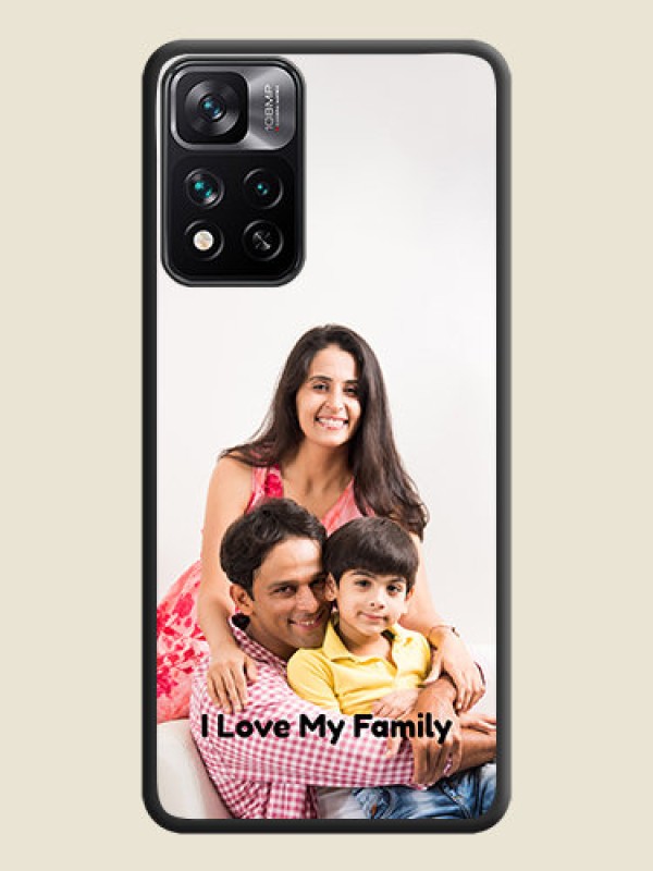 Custom Full Single Pic Upload With Text On Space Black Personalized Soft Matte Phone Covers -Xiaomi 11I Hypercharge 5G