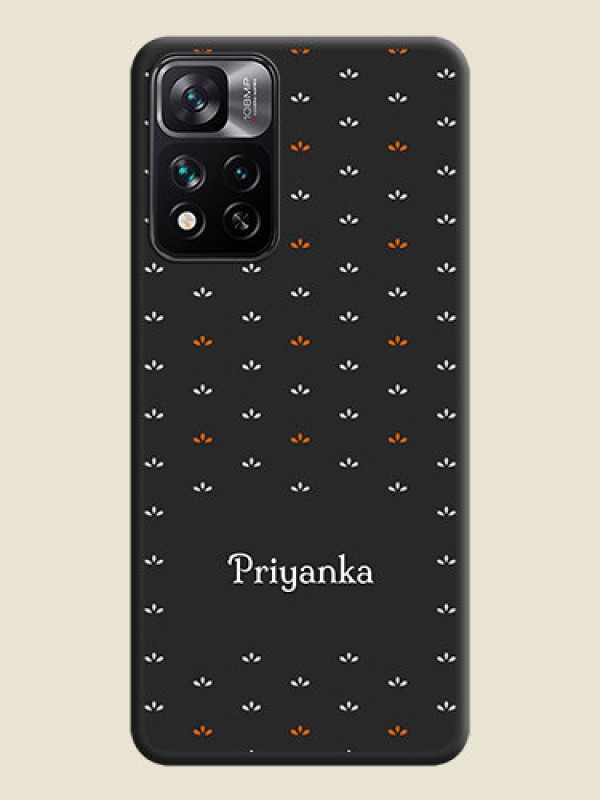 Custom Simple Pattern With Custom Text On Space Black Personalized Soft Matte Phone Covers -Xiaomi 11I Hypercharge 5G