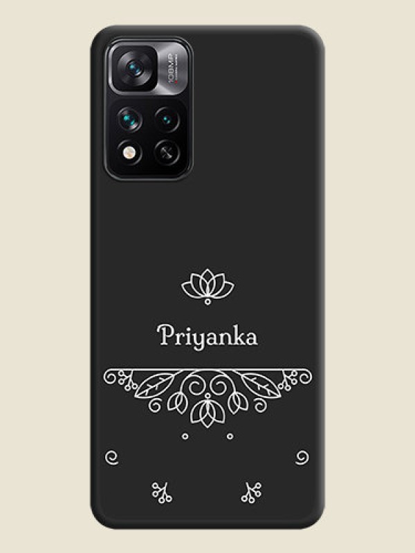 Custom Lotus Garden Custom Text On Space Black Personalized Soft Matte Phone Covers -Xiaomi 11I Hypercharge 5G