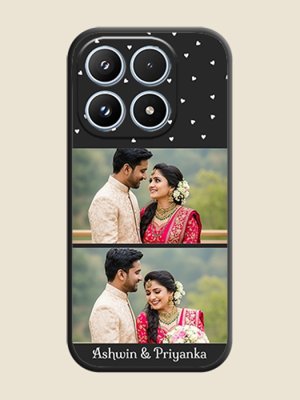 Custom Miniature Love Symbols with Name On Space Black Custom Soft Matte Mobile Back Cover - Xiaomi 17 5G