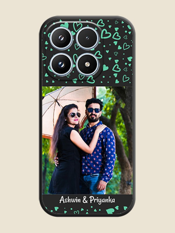 Custom Sea Green Indefinite Love Pattern on Photo On Space Black Custom Soft Matte Mobile Back Cover - Xiaomi 17 5G