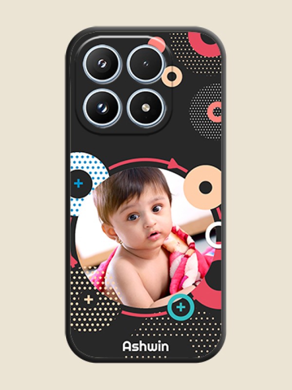 Custom Multicoloured Round Image On Space Black Custom Soft Matte Mobile Back Cover - Xiaomi 17 5G