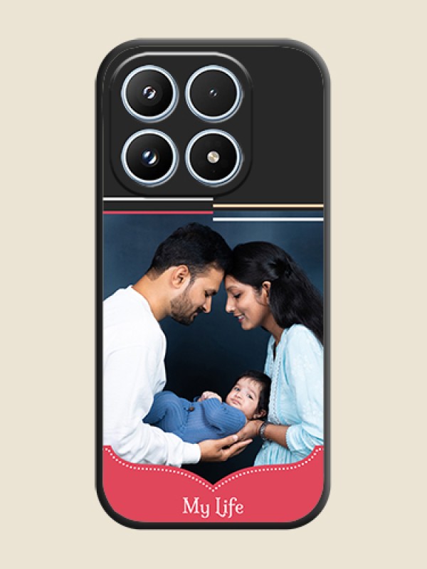 Custom Classic Plain Design with Name On Space Black Custom Soft Matte Mobile Back Cover - Xiaomi 17 5G