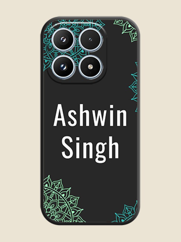 Custom Your Name with Floral Design On Space Black Custom Soft Matte Mobile Back Cover - Xiaomi 17 5G