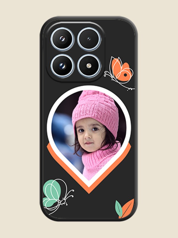Custom Upload Pic With Simple Butterly Design On Space Black Custom Soft Matte Mobile Back Cover - Xiaomi 17 5G