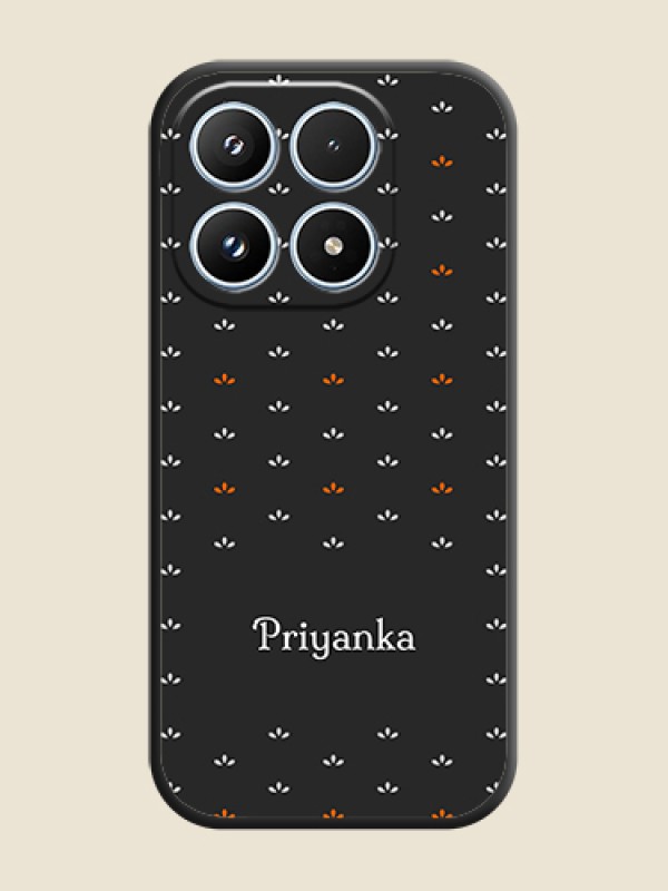 Custom Simple Pattern With Custom Text On Space Black Custom Soft Matte Mobile Back Cover - Xiaomi 17 5G