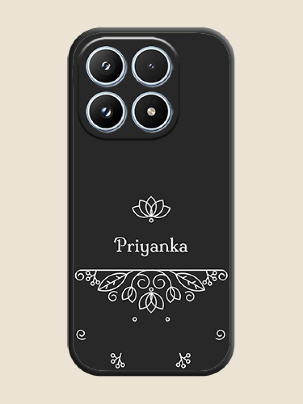 Custom Lotus Garden Custom Text On Space Black Custom Soft Matte Mobile Back Cover - Xiaomi 17 5G