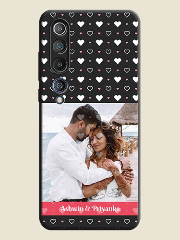 Custom White Color Love Symbols with Text Design - Photo on Space Black Soft Matte Phone Cover - Mi 10 5G