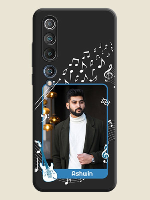 Custom Musical Theme Design with Text - Photo on Space Black Soft Matte Mobile Case - Mi 10 5G
