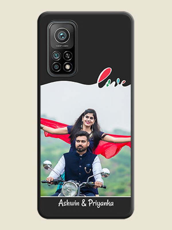 Custom Fall in Love Pattern with Picture on Photo on Space Black Soft Matte Mobile Case - Mi 10T Pro