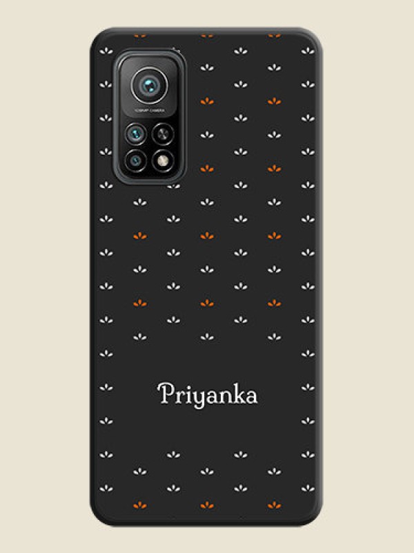 Custom Simple Pattern With Custom Text On Space Black Personalized Soft Matte Phone Covers -Xiaomi Mi 10T Pro