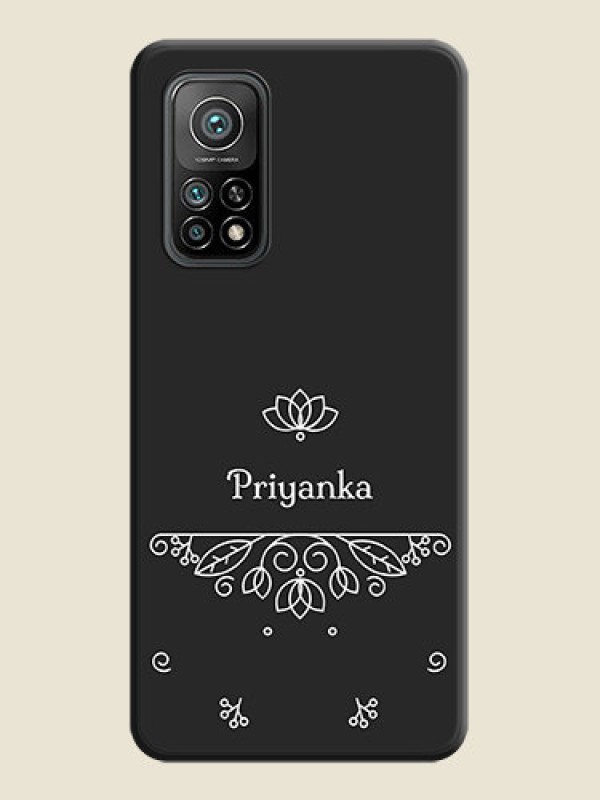Custom Lotus Garden Custom Text On Space Black Personalized Soft Matte Phone Covers -Xiaomi Mi 10T Pro