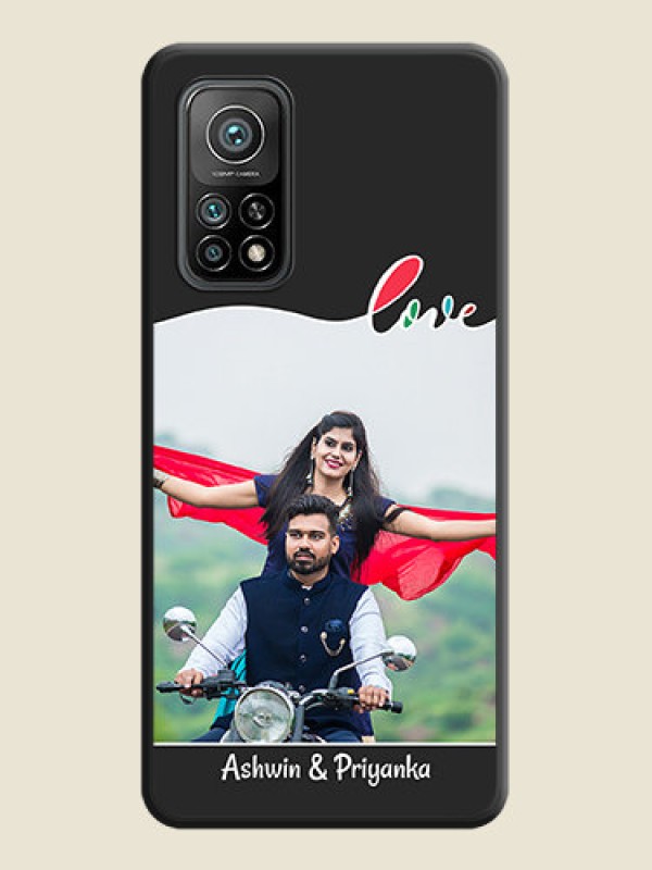 Custom Fall in Love Pattern with Picture on Photo on Space Black Soft Matte Mobile Case - Mi 10T