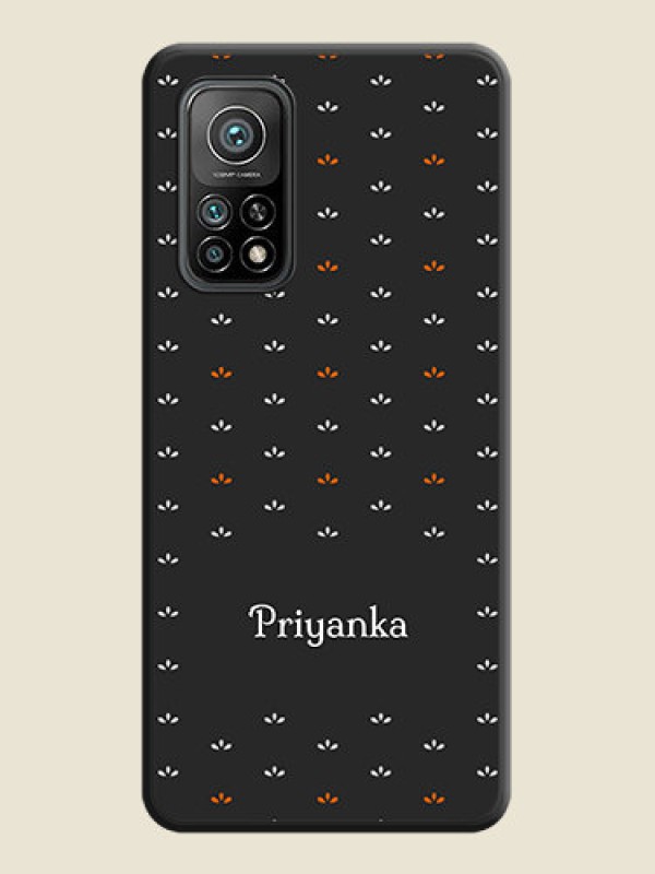 Custom Simple Pattern With Custom Text On Space Black Personalized Soft Matte Phone Covers -Xiaomi Mi 10T