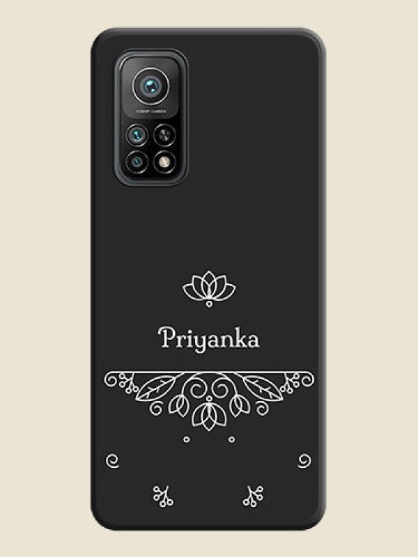 Custom Lotus Garden Custom Text On Space Black Personalized Soft Matte Phone Covers -Xiaomi Mi 10T