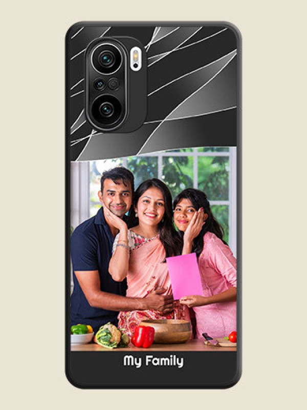 Custom Mixed Wave Lines on Photo on Space Black Soft Matte Mobile Cover - Mi 11X