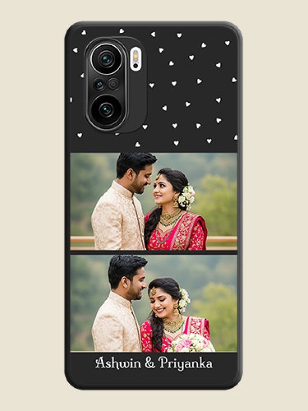 Custom Miniature Love Symbols with Name on Space Black Custom Soft Matte Back Cover - Mi 11X Pro