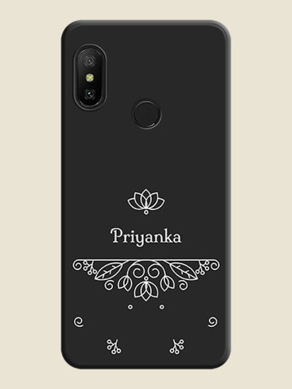 Custom Lotus Garden Custom Text On Space Black Personalized Soft Matte Phone Covers -Xiaomi Mi A2 Lite