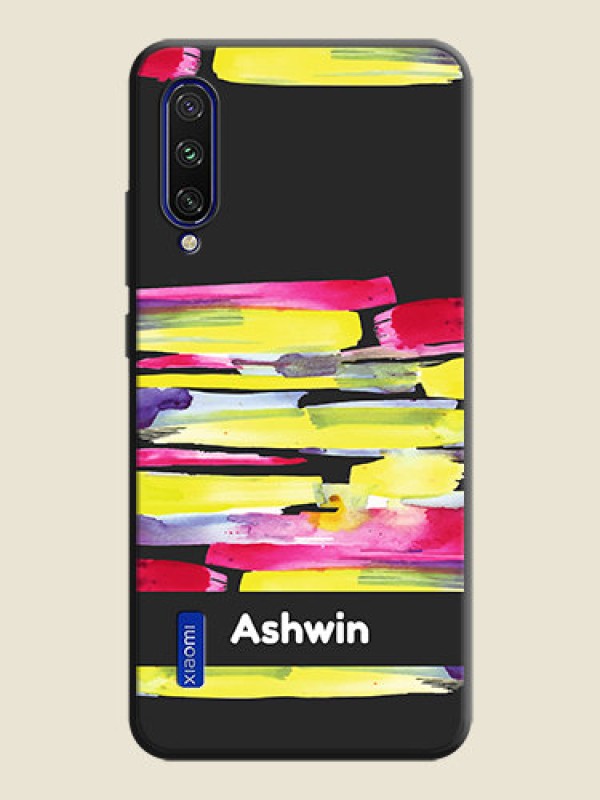 Custom Brush Coloured on Space Black Personalized Soft Matte Phone Covers - Mi A3