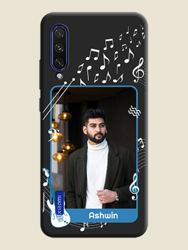 Custom Musical Theme Design with Text - Photo on Space Black Soft Matte Mobile Case - Mi A3
