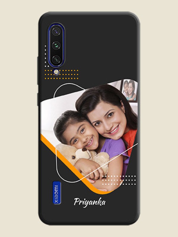 Custom Yellow Triangle - Photo on Space Black Soft Matte Phone Cover - Mi A3