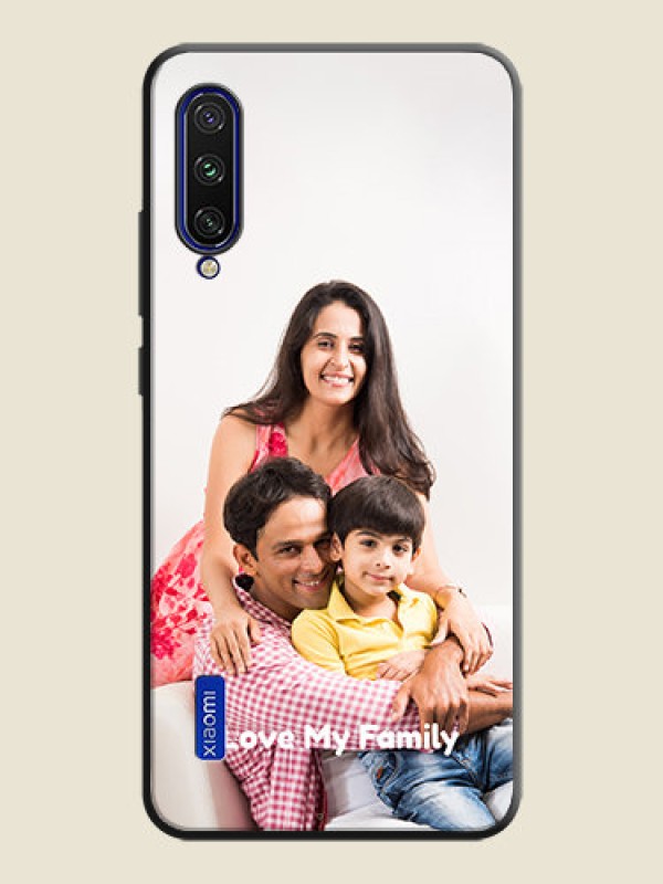 Custom Full Single Pic Upload With Text On Space Black Personalized Soft Matte Phone Covers -Xiaomi Mi A3