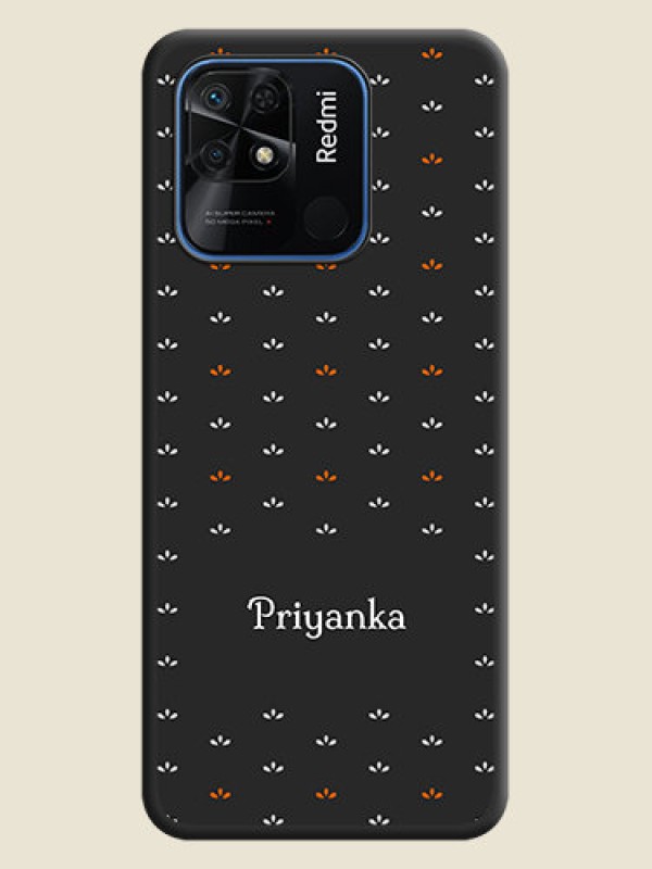 Custom Simple Pattern With Custom Text On Space Black Personalized Soft Matte Phone Covers -Xiaomi Redmi 10