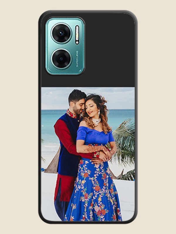 Custom Image Upload With Space Black Color On Custom Soft Matte Mobile Back Cover - Xiaomi Redmi 11 Prime 5G