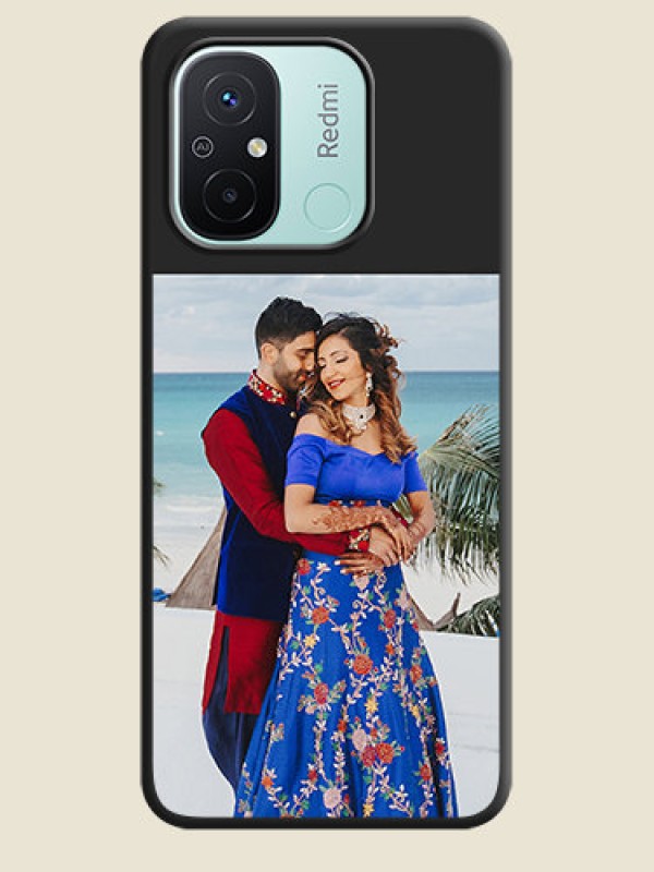 Custom Image Upload With Space Black Color On Custom Soft Matte Mobile Back Cover - Xiaomi Redmi 12C