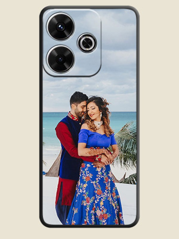 Custom Full Single Pic Upload On Space Black Custom Soft Matte Mobile Back Cover - Xiaomi Redmi 13 5G