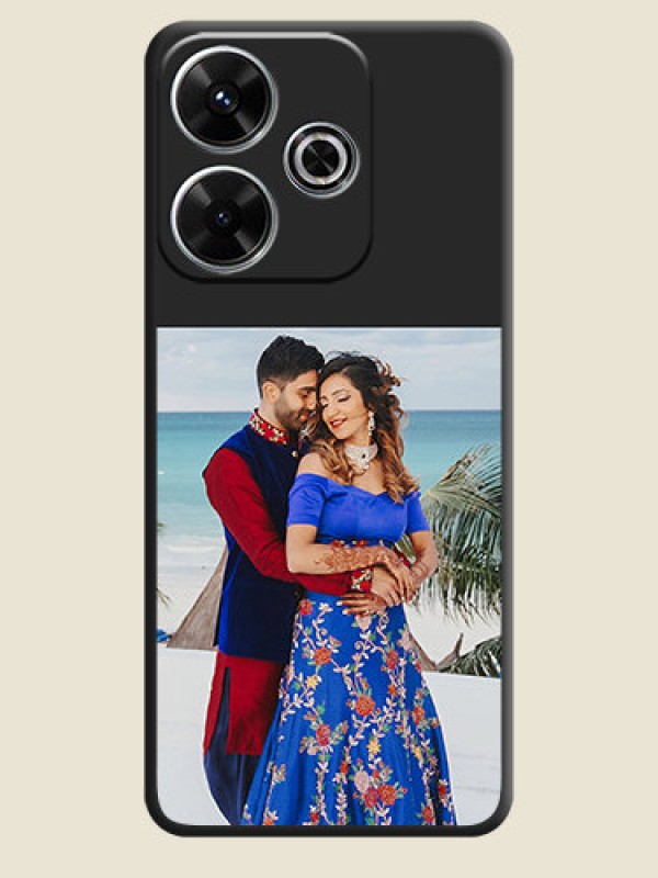 Custom Image Upload With Space Black Color On Custom Soft Matte Mobile Back Cover - Xiaomi Redmi 13 5G