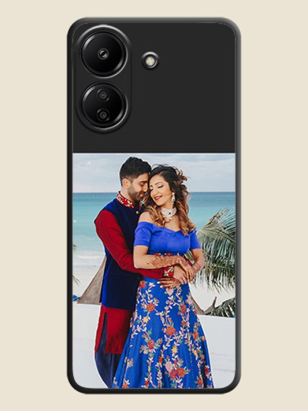 Custom Image Upload With Space Black Color On Custom Soft Matte Mobile Back Cover - Xiaomi Redmi 13C 4G