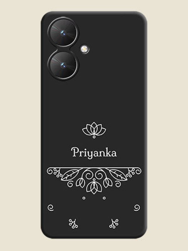 Custom Lotus Garden Custom Text On Space Black Custom Soft Matte Mobile Back Cover - Redmi 13C 5G
