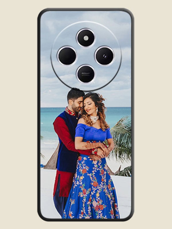 Custom Full Single Pic Upload On Space Black Custom Soft Matte Mobile Back Cover - Redmi 14c 5G