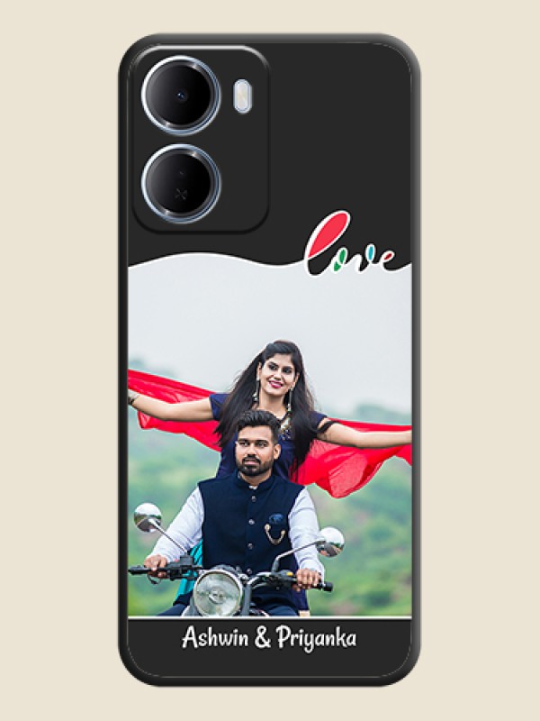 Custom Fall in Love Pattern with Picture on Photo On Space Black Custom Soft Matte Mobile Back Cover - Xiaomi Redmi 15A 5G