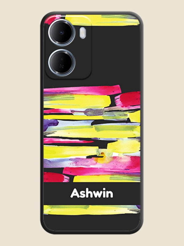 Custom Brush Coloured On Space Black Custom Soft Matte Mobile Back Cover - Xiaomi Redmi 15A 5G