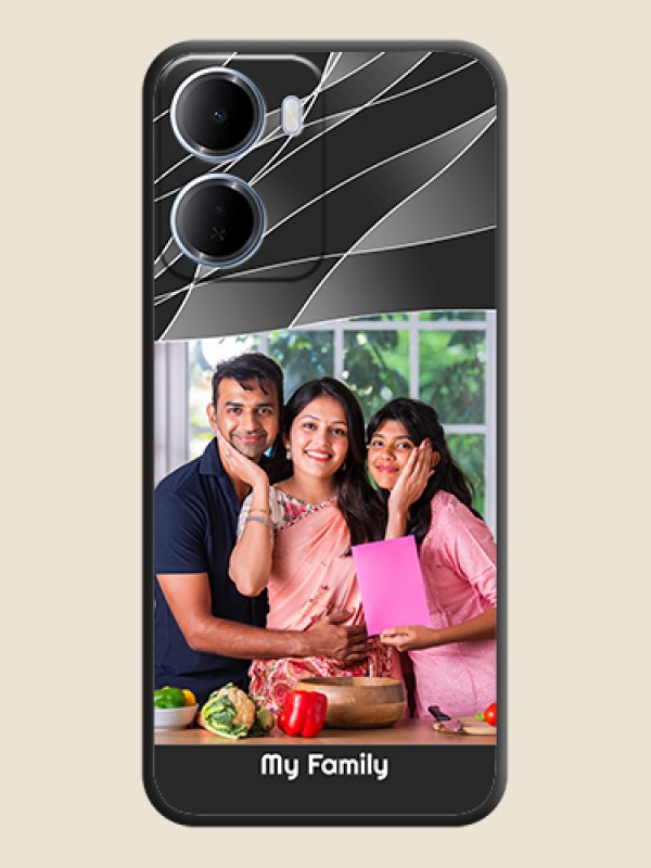 Custom Mixed Wave Lines on Photo On Space Black Custom Soft Matte Mobile Back Cover - Xiaomi Redmi 15A 5G