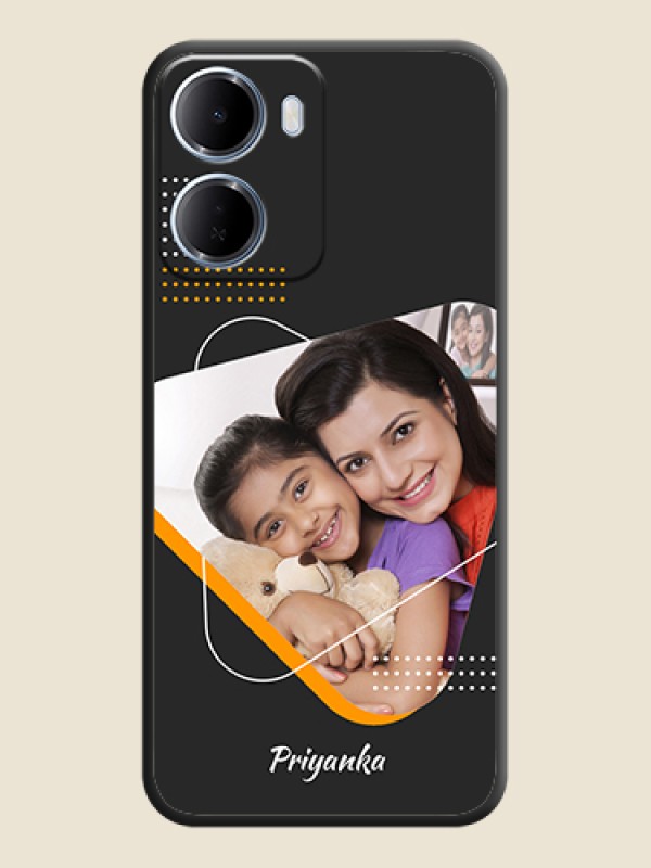 Custom Yellow Triangle on Photo On Space Black Custom Soft Matte Mobile Back Cover - Xiaomi Redmi 15A 5G