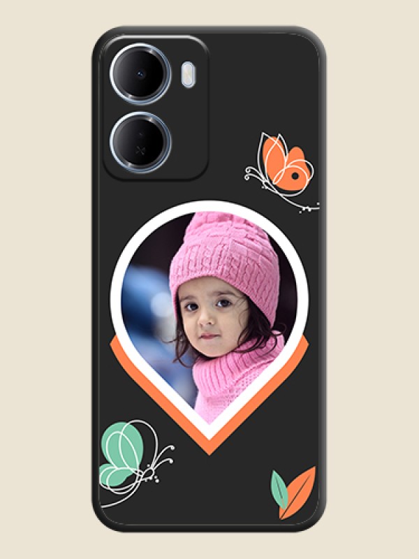 Custom Upload Pic With Simple Butterly Design On Space Black Custom Soft Matte Mobile Back Cover - Xiaomi Redmi 15A 5G