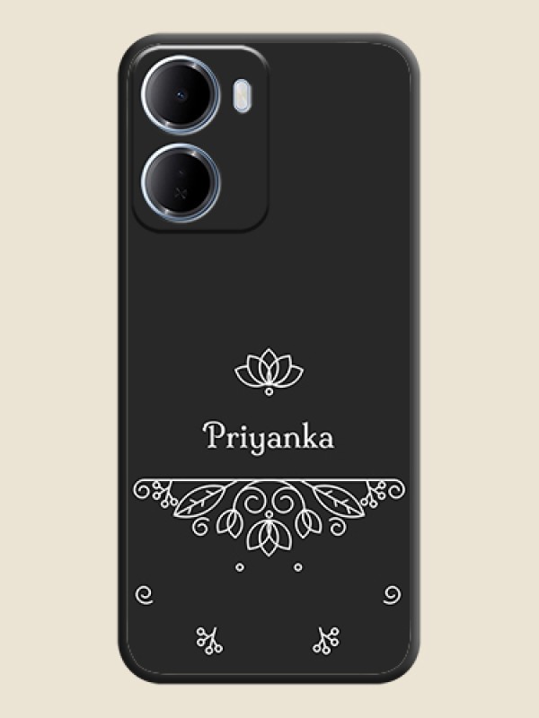 Custom Lotus Garden Custom Text On Space Black Custom Soft Matte Mobile Back Cover - Xiaomi Redmi 15A 5G