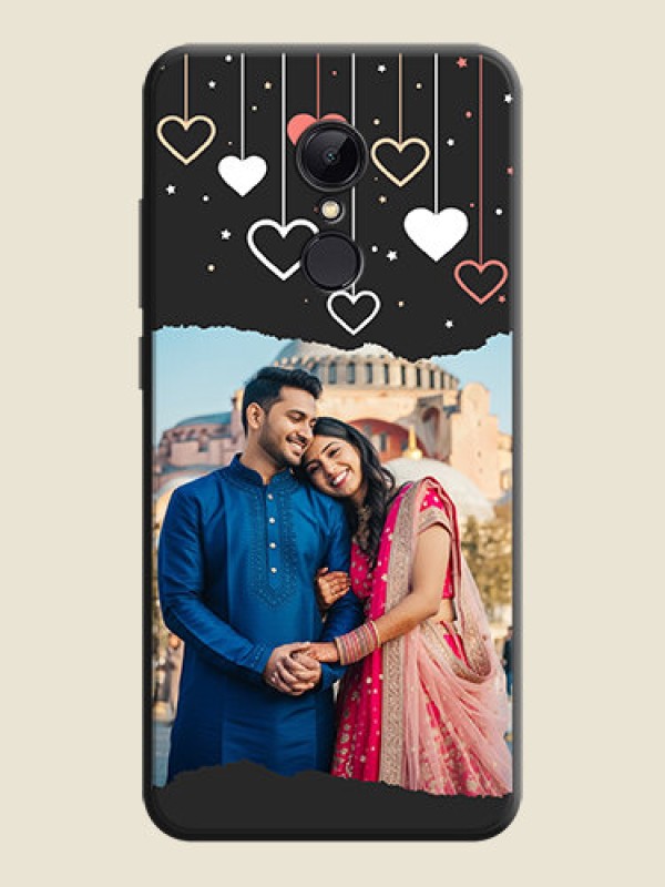 Custom Love Hangings with Splash Wave Picture on Space Black Custom Soft Matte Phone Back Cover - Redmi 5