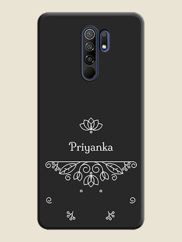 Custom Lotus Garden Custom Text On Space Black Personalized Soft Matte Phone Covers -Xiaomi Redmi 9 Prime