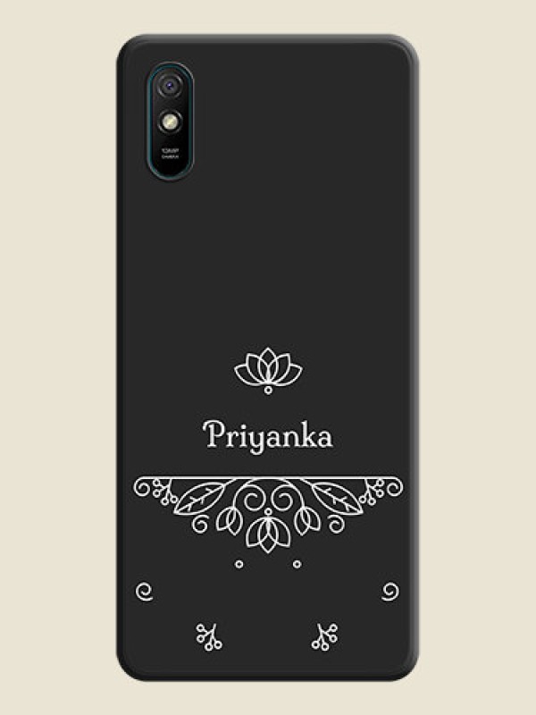 Custom Lotus Garden Custom Text On Space Black Personalized Soft Matte Phone Covers -Xiaomi Redmi 9I Sport