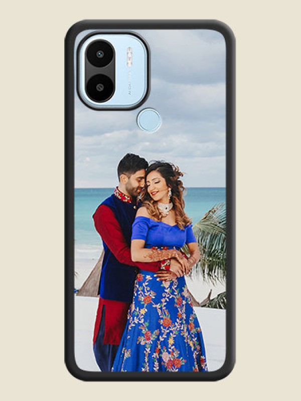 Custom Full Single Pic Upload On Space Black Personalized Soft Matte Phone Covers -Xiaomi Redmi A1 Plus