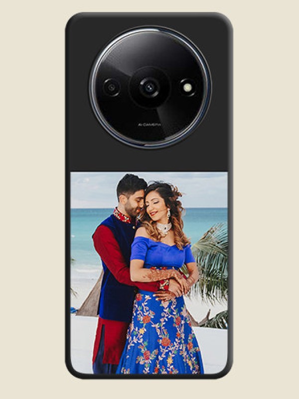 Custom Image Upload With Space Black Color On Custom Soft Matte Mobile Back Cover - Xiaomi Redmi A3