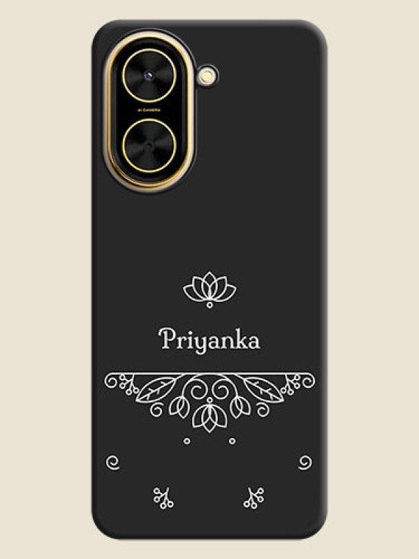 Custom Lotus Garden Custom Text On Space Black Custom Soft Matte Mobile Back Cover - Xiaomi Redmi A5