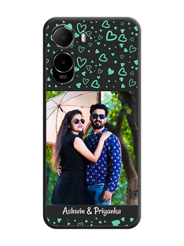 Custom Sea Green Indefinite Love Pattern on Photo On Space Black Custom Soft Matte Mobile Back Cover - Xiaomi Redmi A7 Pro 5G