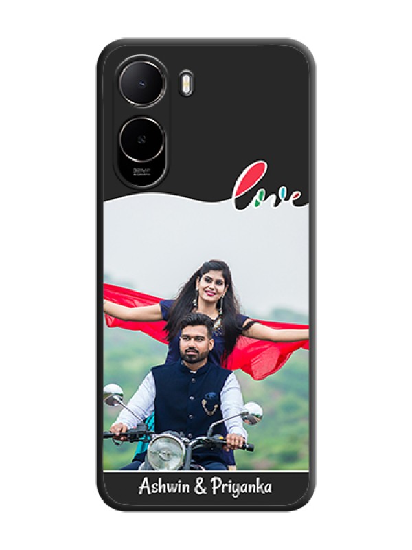 Custom Fall in Love Pattern with Picture on Photo On Space Black Custom Soft Matte Mobile Back Cover - Xiaomi Redmi A7 Pro 5G