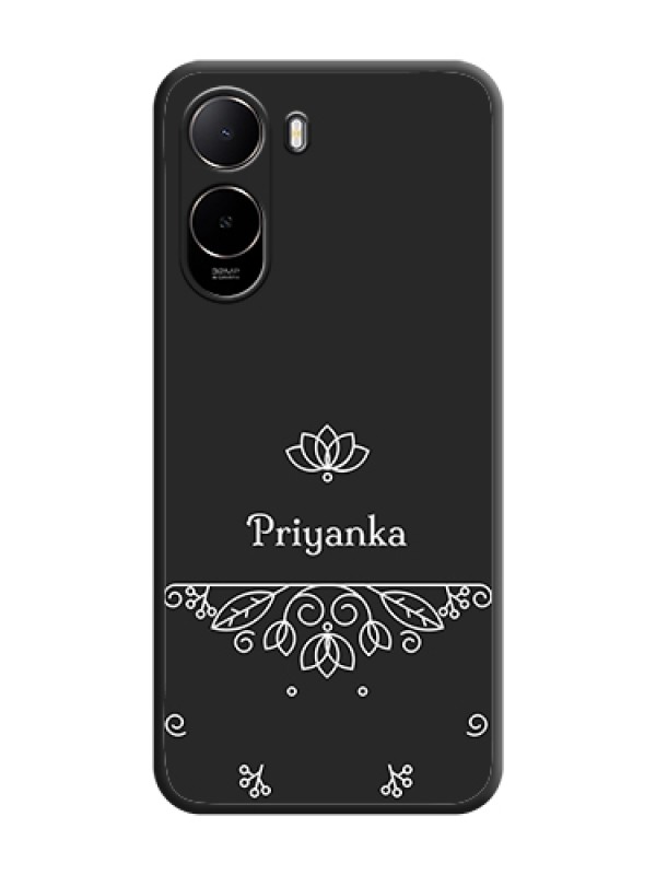 Custom Lotus Garden Custom Text On Space Black Custom Soft Matte Mobile Back Cover - Xiaomi Redmi A7 Pro 5G