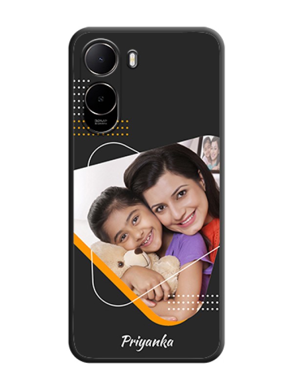 Custom Yellow Triangle on Photo On Space Black Custom Soft Matte Mobile Back Cover - Xiaomi Redmi A7 Pro 4G